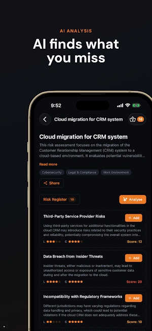 RiskNote - AI risk management Screenshot 1