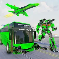 Army Bus Robot Transform Wars – Air jet robot game