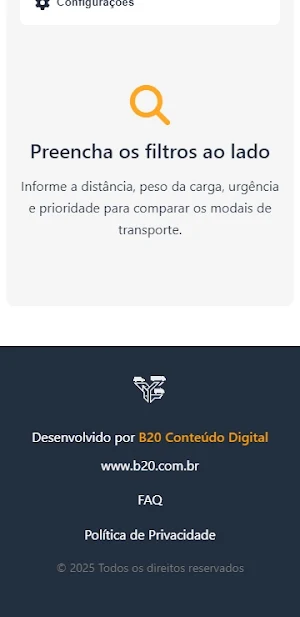 Comparador de Modais Screenshot 2