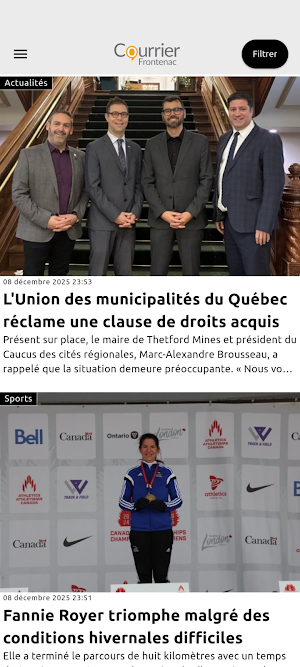 Courrier Frontenac Screenshot 0