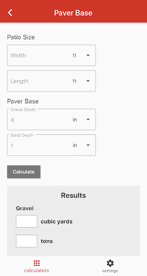 Patio Calculator Screenshot 2
