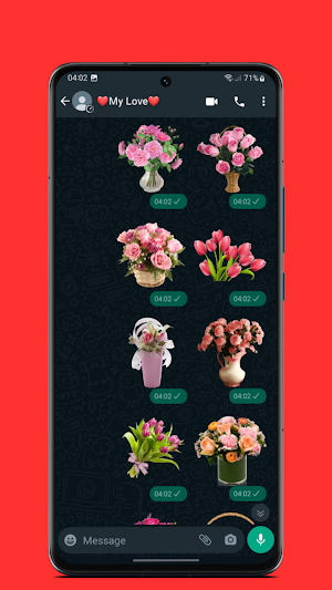 Stickers Love Flower WASticker Screenshot 3
