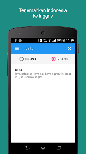 Kamus Bahasa Inggris Indonesia Screenshot 1