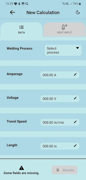 Welding Heat Input Calculator Screenshot 1