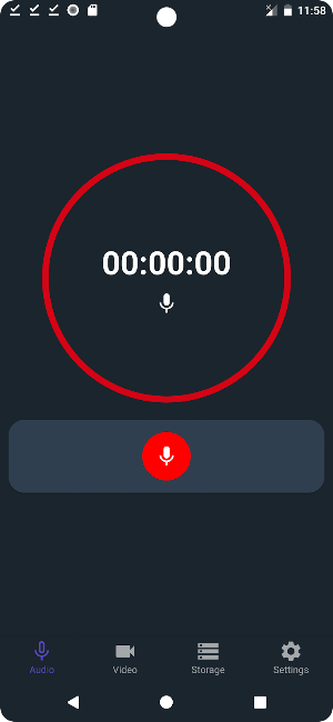 Background video audio record Screenshot 0