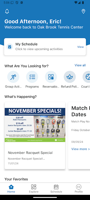Oak Brook Tennis Center Screenshot 0