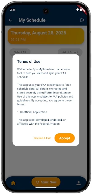 SyncMySchedule Screenshot 2