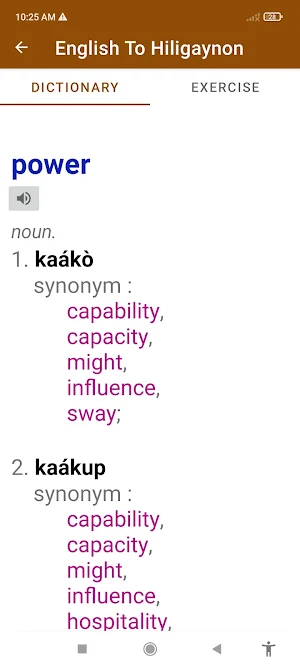 English Hiligaynon Dictionary Screenshot 3