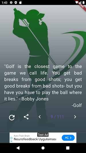 Golf Quotes Screenshot 2