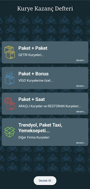 Kurye Kazanç Defteri Screenshot 0
