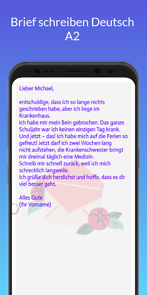Brief schreiben Deutsch A2 Screenshot 2