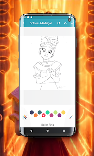Dolores Madrigal Coloring Game Screenshot 2