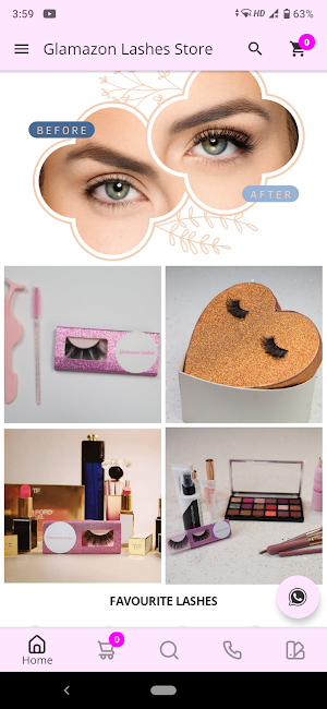 Glamazon Lashes Store Screenshot 0