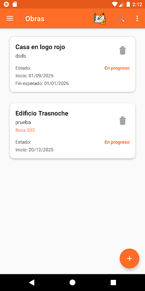 Informes y reporte de obra Screenshot 3