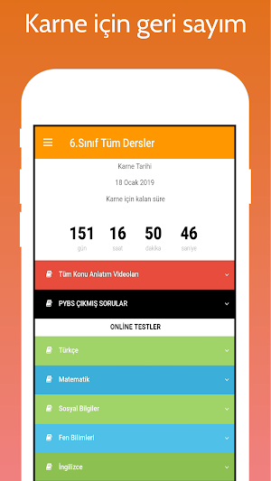 6. Sınıf Tüm Dersler İnternetsiz Screenshot 0