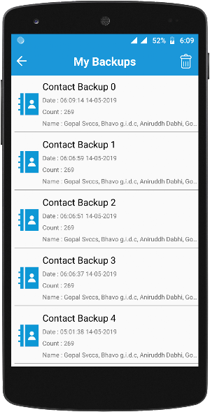 Contacts Backup And Restore Screenshot 2