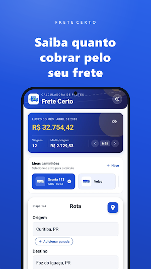 Frete Certo: Calculadora Frete Screenshot 0