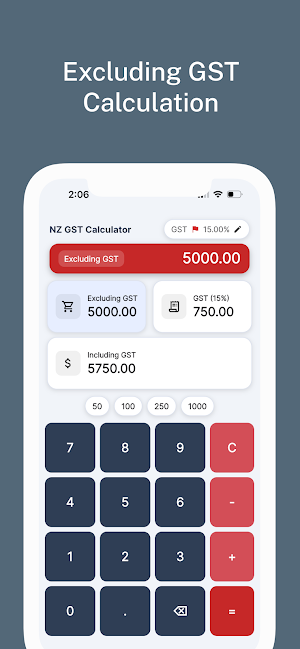 KiwiGST - NZ GST Calculator Screenshot 2