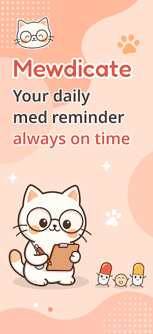 Mewdicate: Pill Reminder Alarm Screenshot 0
