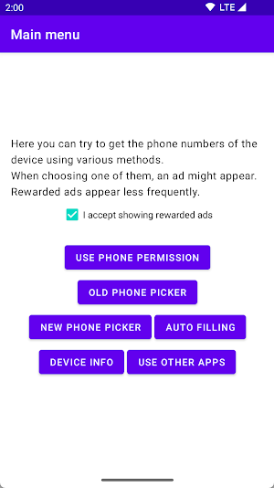 Get my phone number Screenshot 1