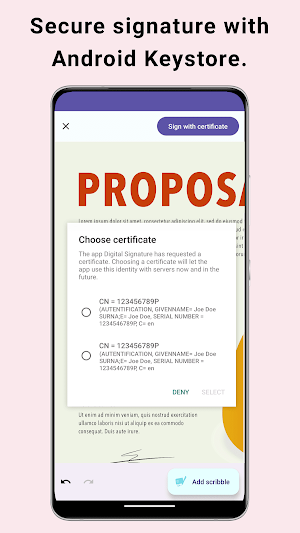Sign with Digital Certificate Screenshot 1
