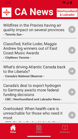 Canada News Feeds Screenshot 2