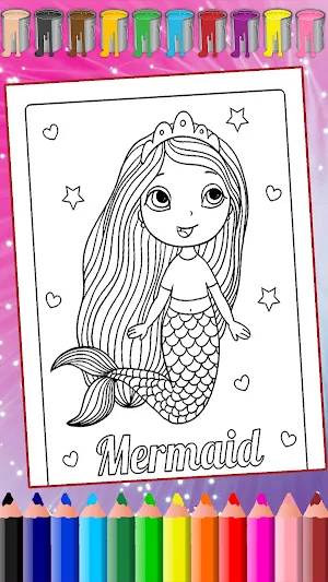 Mermaid Coloring:Mermaid Games Screenshot 0