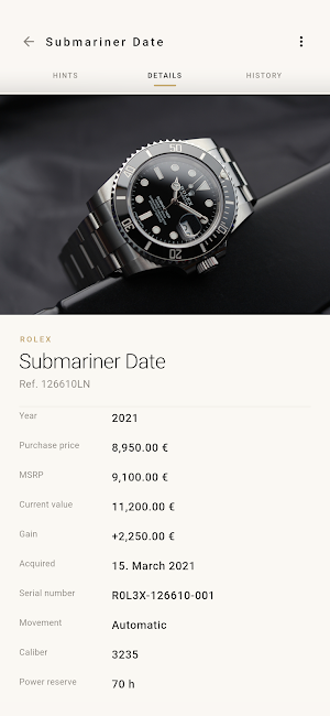 Watch Collection Screenshot 1