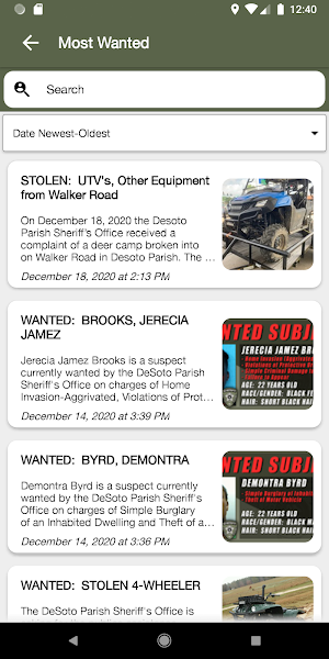 DeSoto Parish Sheriff's Office Screenshot 2