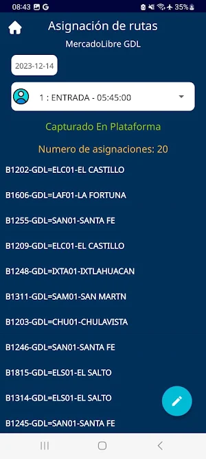 Asignaciones Rutas Screenshot 3
