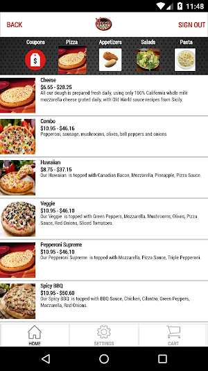 Vince's Pasta and Pizza Screenshot 2