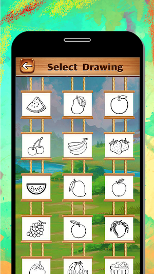 Fruits Coloring Book & Drawing Book Screenshot 1