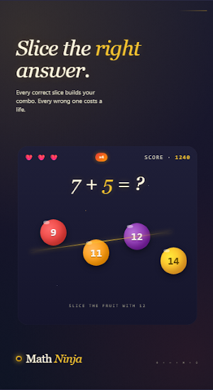 Math Ninja - K-6 Math Practice Screenshot 0
