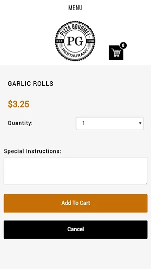 Pizza Gourmet Restaurant Screenshot 2