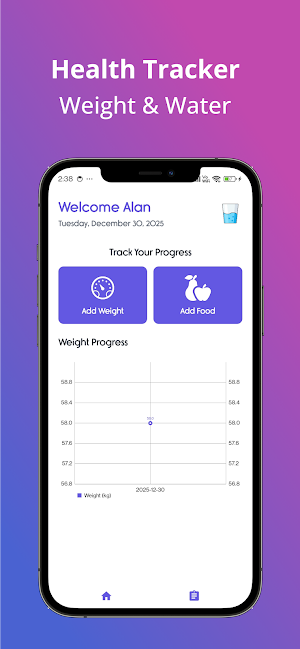 Health Tracker: Weight & Water Screenshot 0