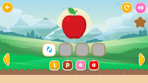 Puzzle Huruf Tebak Gambar Buah Screenshot 1