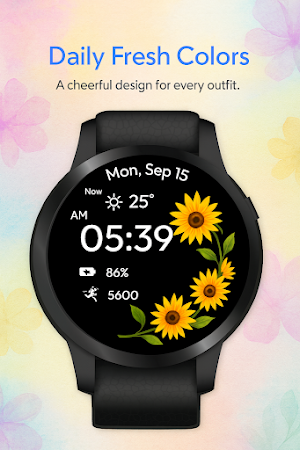 Colorful Bloom WatchFace Screenshot 0