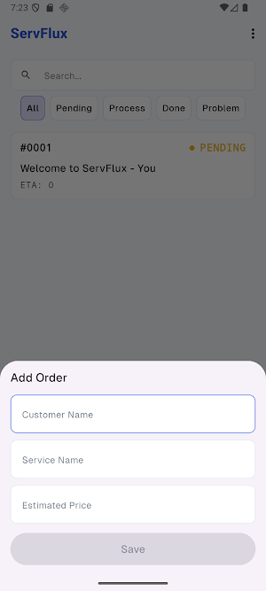ServFlux: Service Order Track Screenshot 3