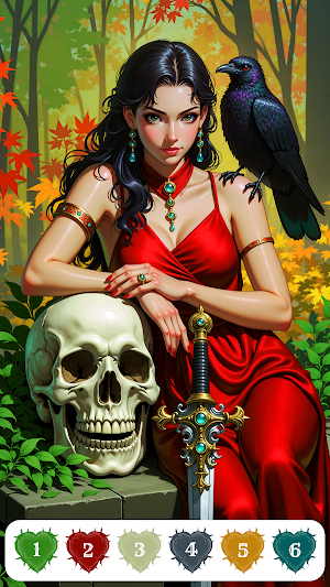 Goth Color - Paint by Numbers Screenshot 3