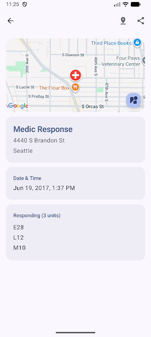 Seattle Incidents Screenshot 2