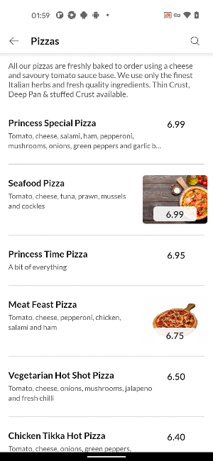Princess Pizzeria Hartlepool Screenshot 3