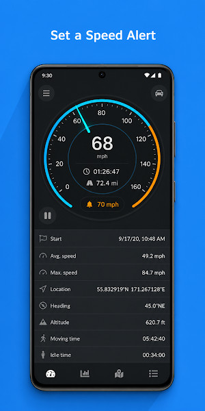 RoadGauge GPS Speedometer Screenshot 2