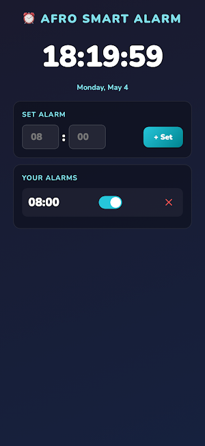 AFRO Smart Alarm Screenshot 1