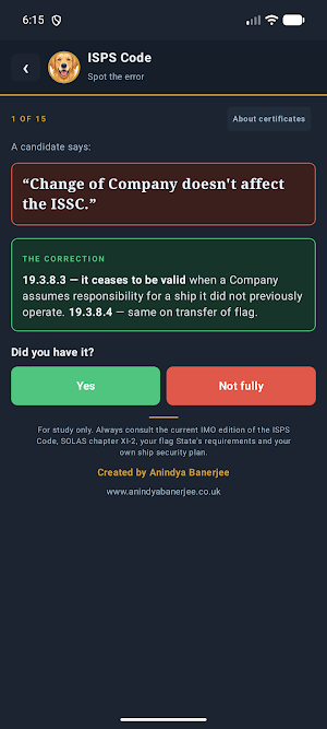ISPS Code Study Guide Screenshot 2