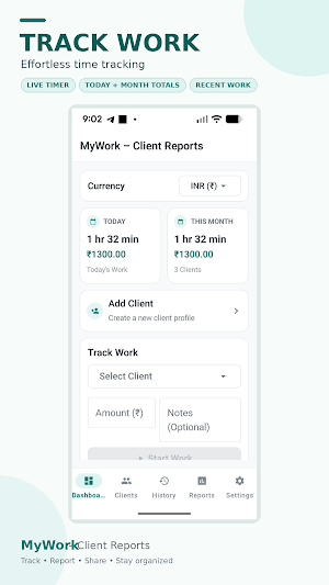 My work - client report Screenshot 0
