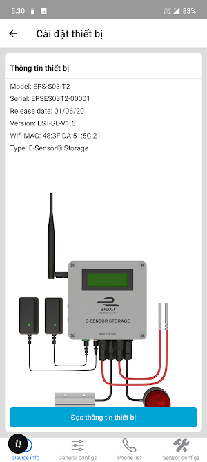 E-Sensor Storage Screenshot 1
