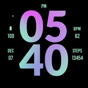 Big Tosca Purple Watch Face Screenshot 3