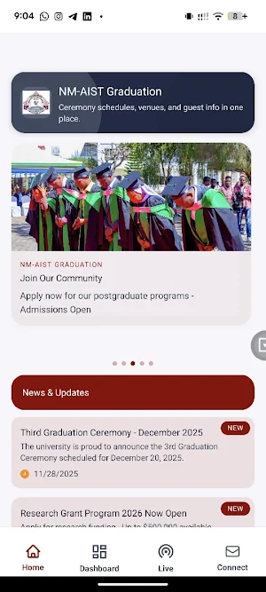 NMAIST GRADUATION Screenshot 0
