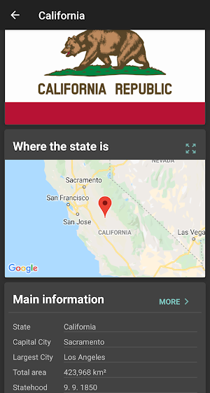 US states Quiz Screenshot 1
