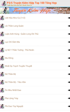 Truyện Kiếm Hiệp Top 100 Tổng Hợp Phần 3/5 Screenshot 2